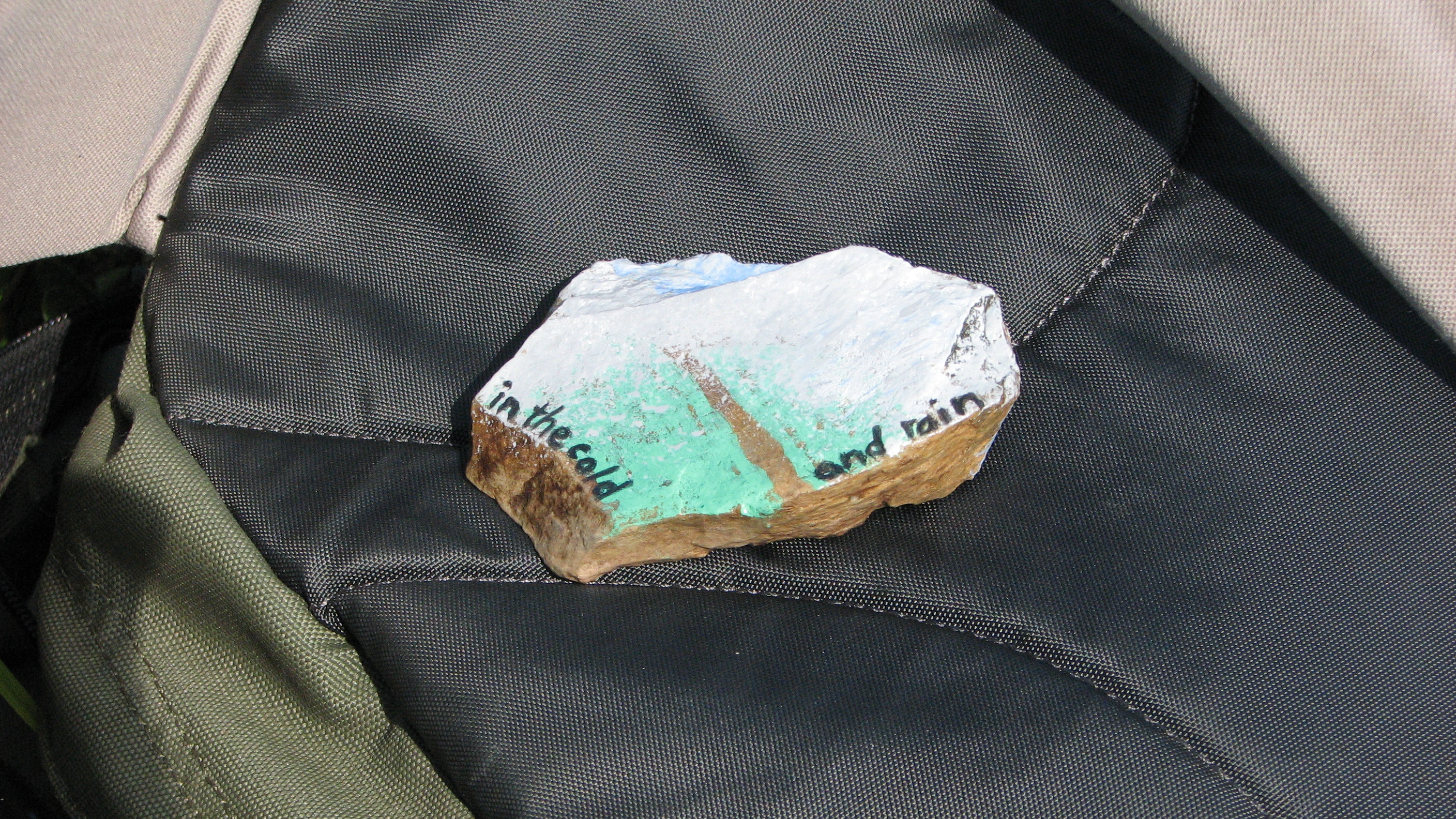 In the cold & rain at Skyline Divide - front