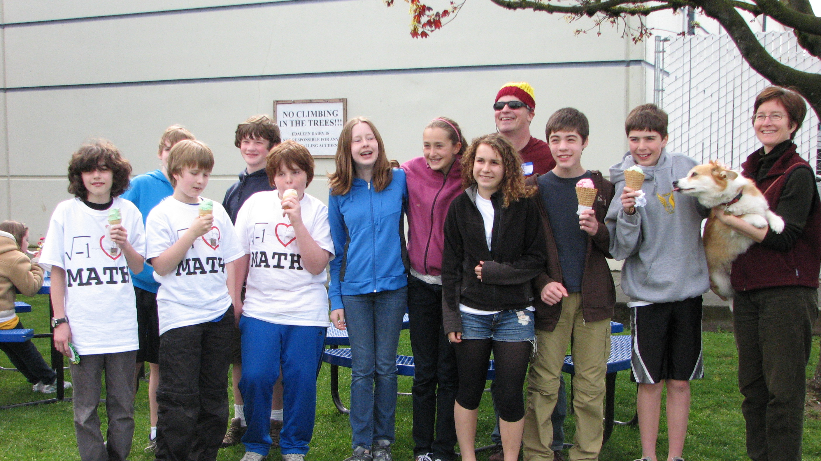 Math Club celebrating after the Math Championship