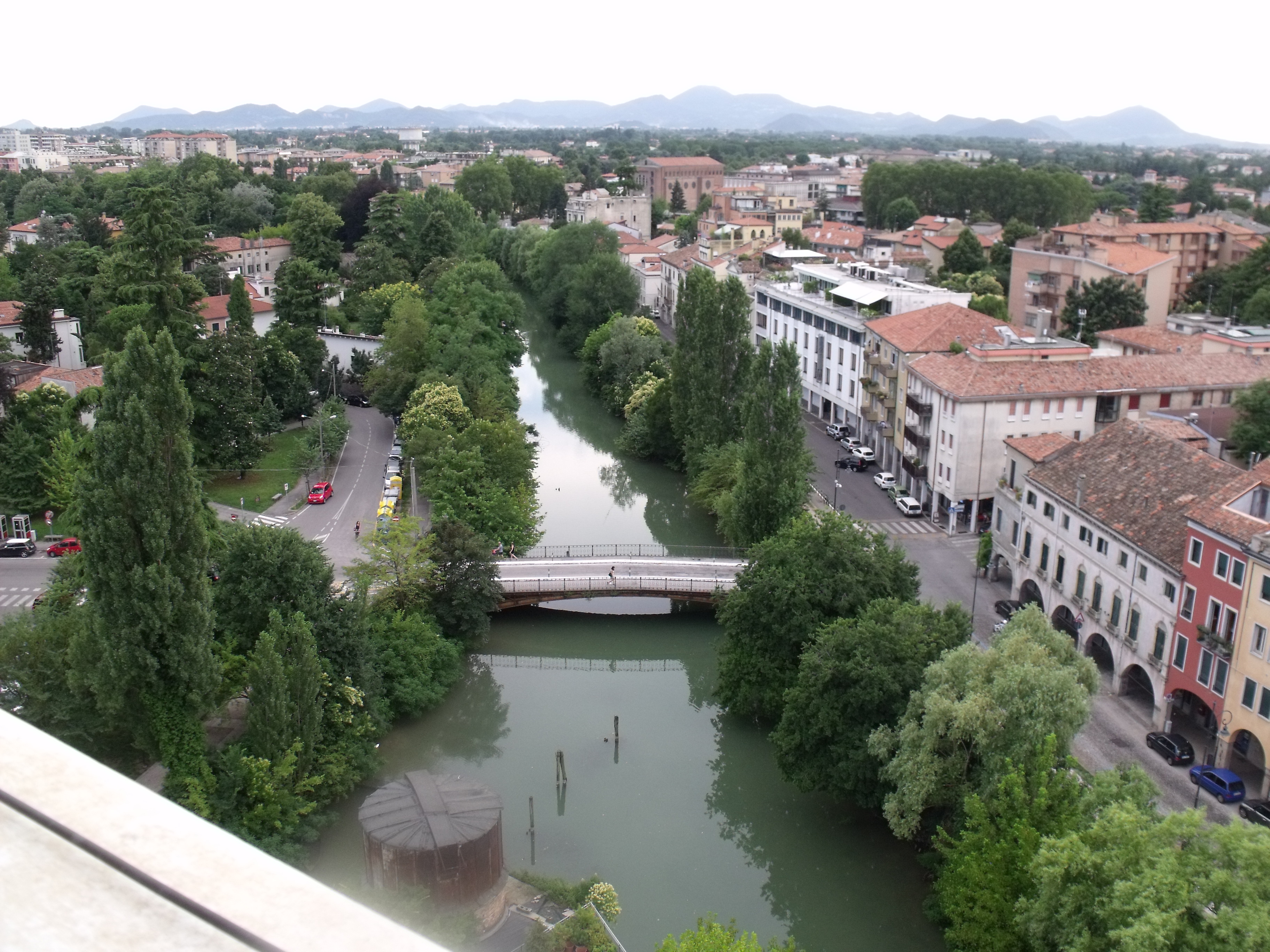 View of Padua's Bacchiglione River from La Specola