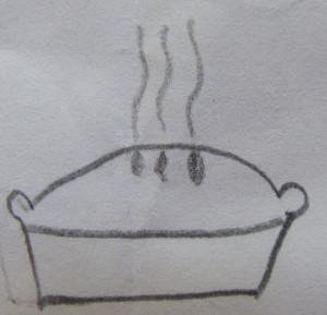Steaming pie